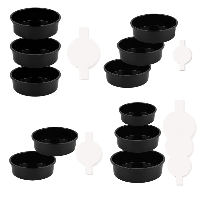 

Cake Pans Bakewares Stainless Steel Texture Round Baking Pans Baking Accessories