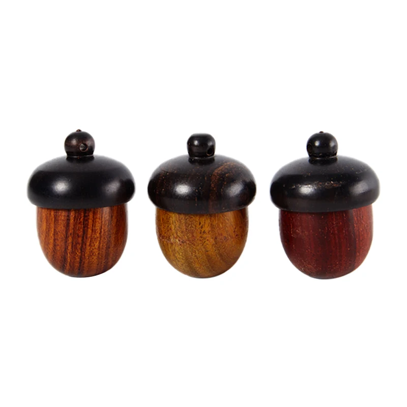 1Pc Solid Wood Medicine Pill Box Mini Sandalwood Rescue Pill Case Portable Storage Sealed Can For Outdoor First Aid Tool