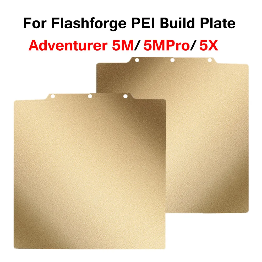 

Лист PEI для Flashforge Adventurer 5M AD5X, сборная пластина 235x235 мм, двухсторонний лист пружинной стали PEO PET для Adventurer 5X 5MPro