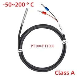 2 Wire PT100/PT1000 Thermal Resistance 2 Core Platinum Resistance Temperature Sensor Silicone Waterproof