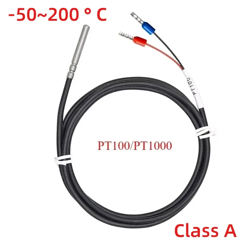 2 Wire PT100/PT1000 Thermal Resistance 2 Core Platinum Resistance Temperature Sensor Silicone  Waterproof