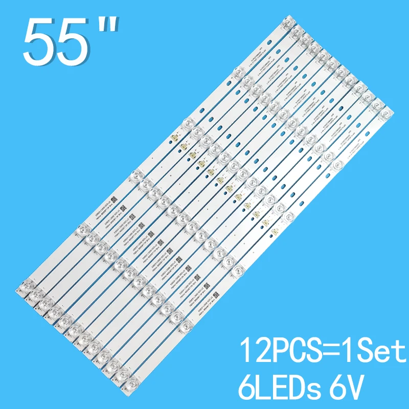 Kit LED Backlight Strip for TCL 55C715 55C717 55C716 55C78 For TCL-55P10-3030FC-12X6-LX20200106 YHF-4C-LB5506-YH10J