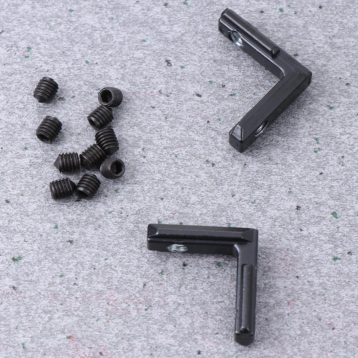 

20pcs Black T Slot L-Shape Connector Screws Aluminum Alloy Corner Joint For Furniture Accessories Home Storage Rack