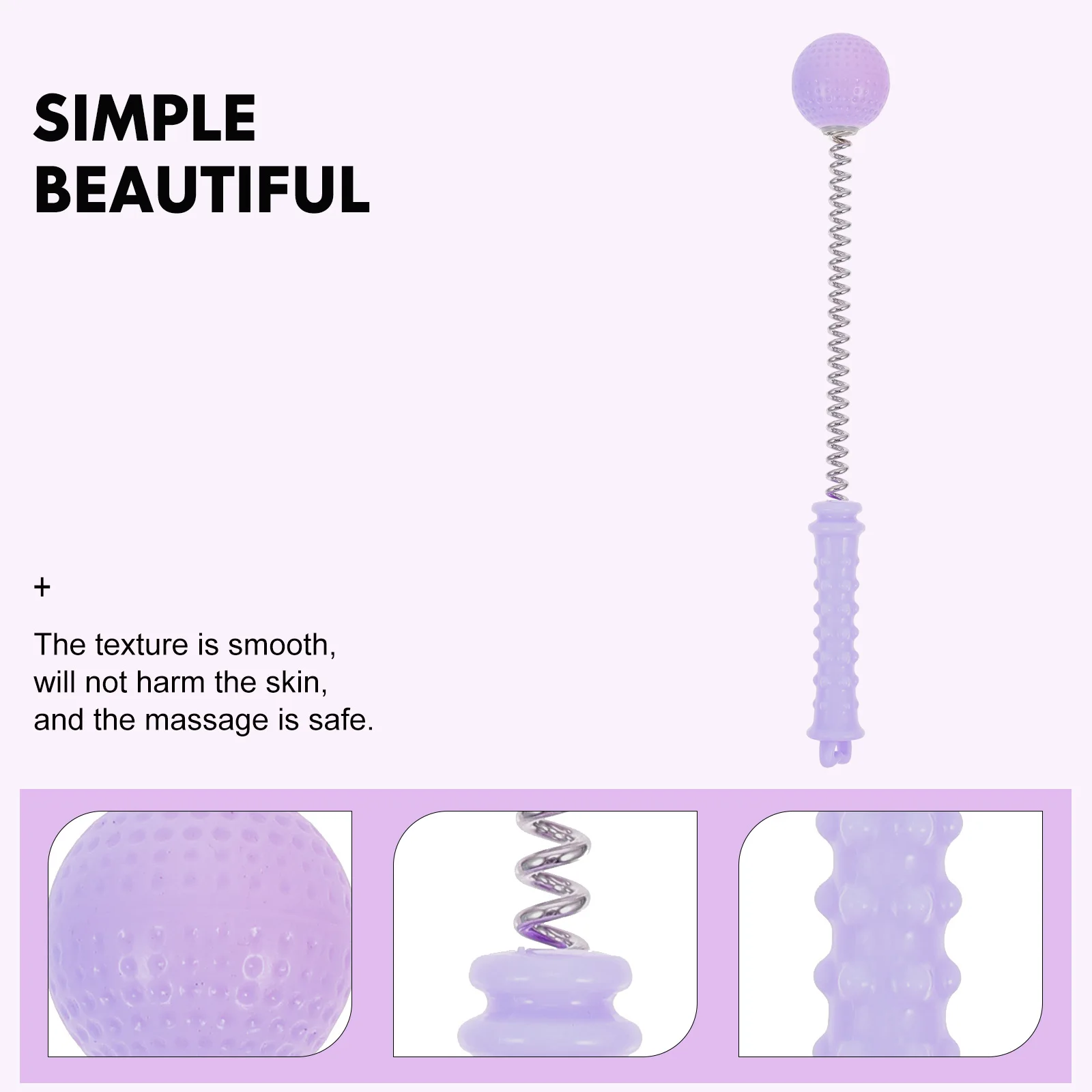

2pcs Portable Massage Hammer Spring Design Manual Beat Massager For Shoulder Household Use Practical Massaging Stick