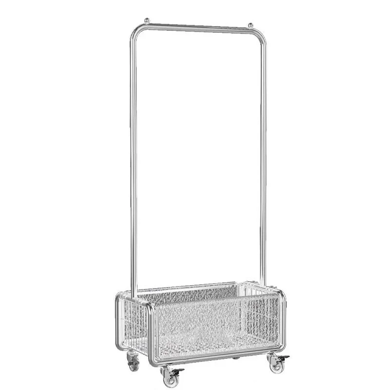 

Hanger floor-to-ceiling bedroom drying hanger, mobile light luxury high-end corner coat rack, overnight storage of clothes