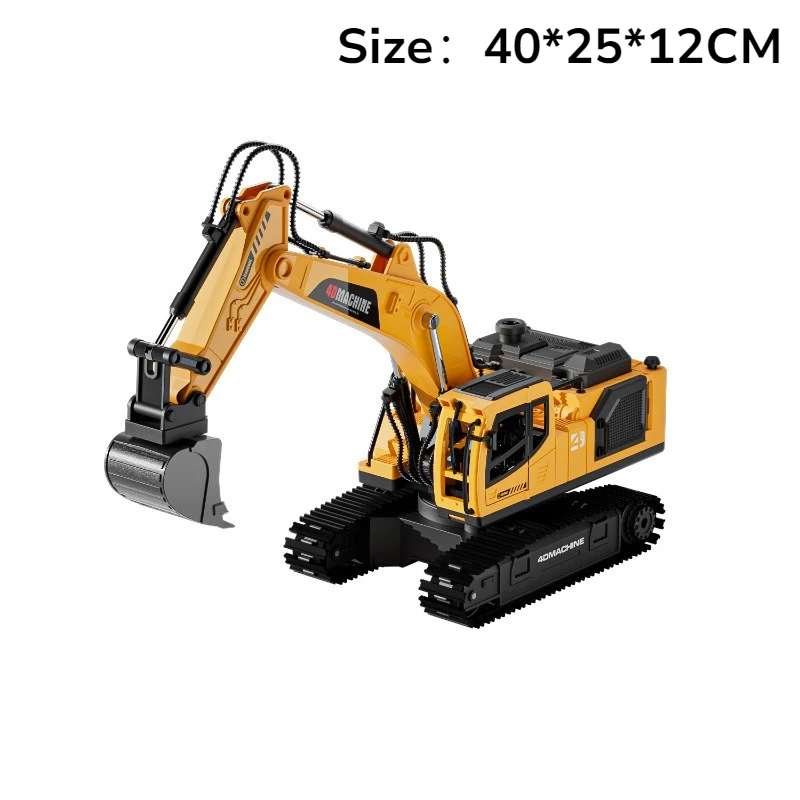 4d rc escavadeira caminhão liga engenharia carro simulado spray som iluminação rotação crianças carro de brinquedo crianças brinquedos menino presente aniversário