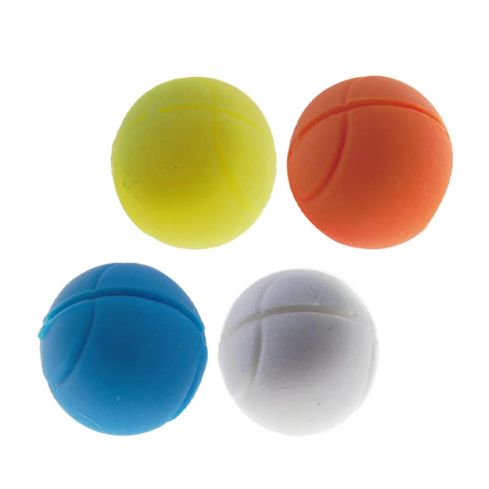 4 Pcs Shocking Absorber Funny Tennis Dampener Absorbing Ball Racket Silicone Dampeners Racquet Silica Gel Players' Tool