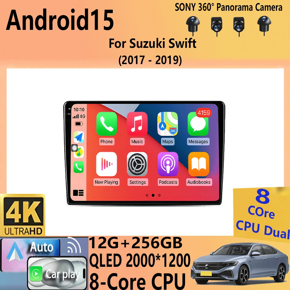 

10inch Android 15 For Suzuki Swift 2017 2018 2019 Car Radio Stereo Multimedia Player GPS Navigation Carplay AUTO
