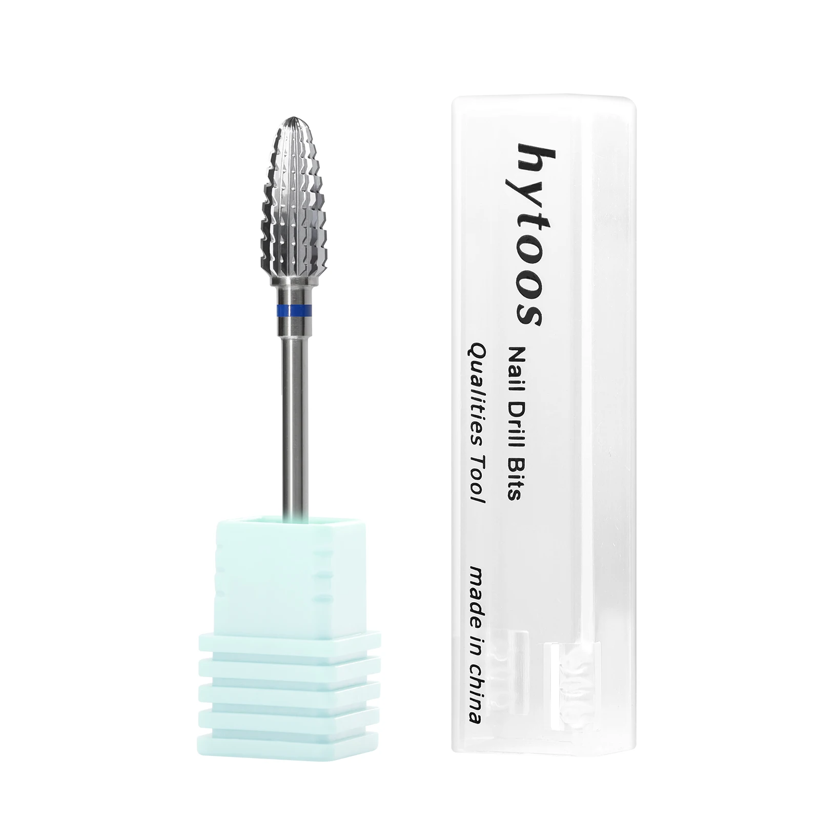 Broca de Unha HYTOOS Flame Carbide 3/32 Profissional Bidirecional para Remoção de Acrílico e Gel, Acessório Elétrico para Unhas