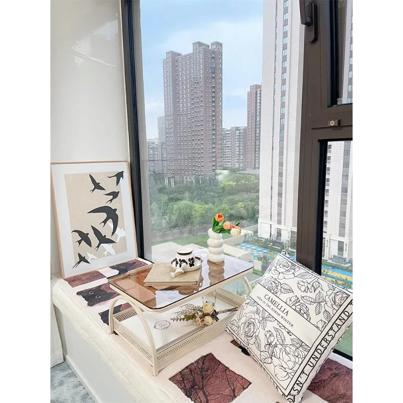 Bedroom bay window small table tatami small coffee table simple kang few household kang table window sill tea  Internet cel