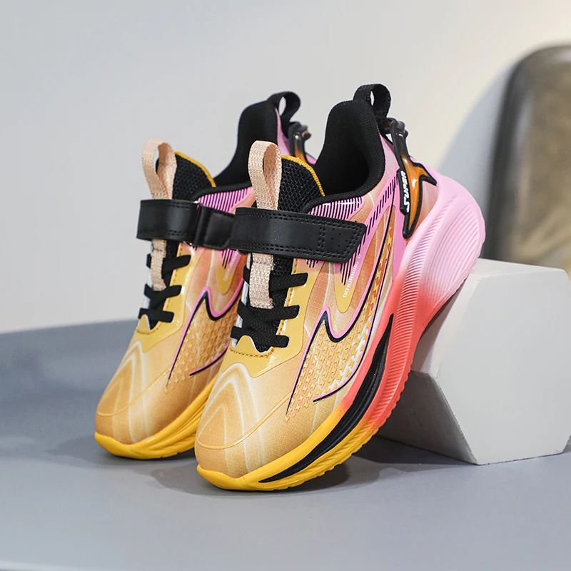 

Boys' running shoes Ultra-light children's new sports shoes microfiber skin breathable girls' non-slip soft-soled shoes