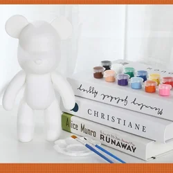 DIY white Bear Sculpture Handmade Blank Bear Fluid Bear White Blank Mold Doll Toy Graffiti Painting Ornaments Gift Home Decor