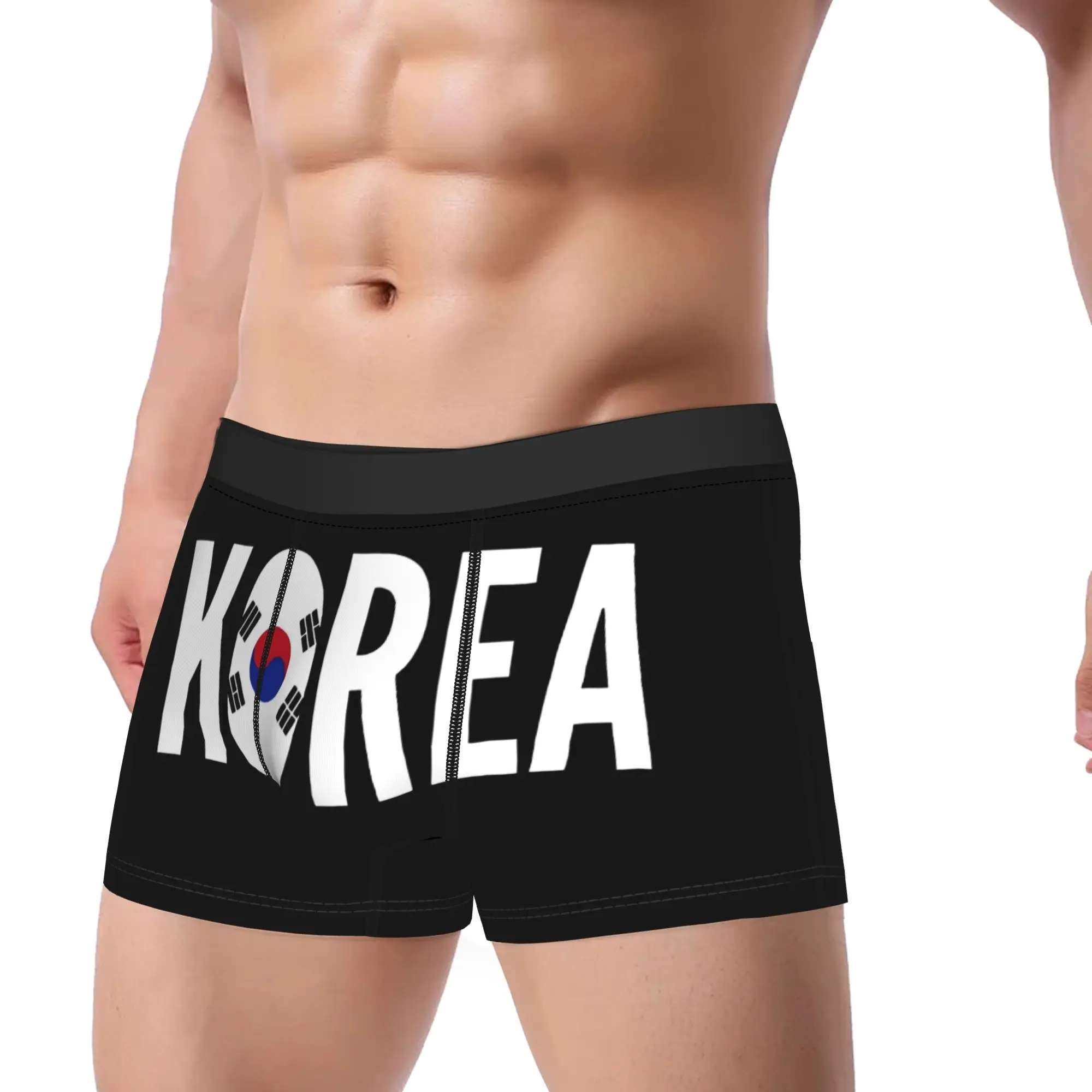 Republic of Korea Flag Boxer Brief  Underwear Quality Man Sexy Soft Boxer Shorts Custom DIY Plus Size Panties