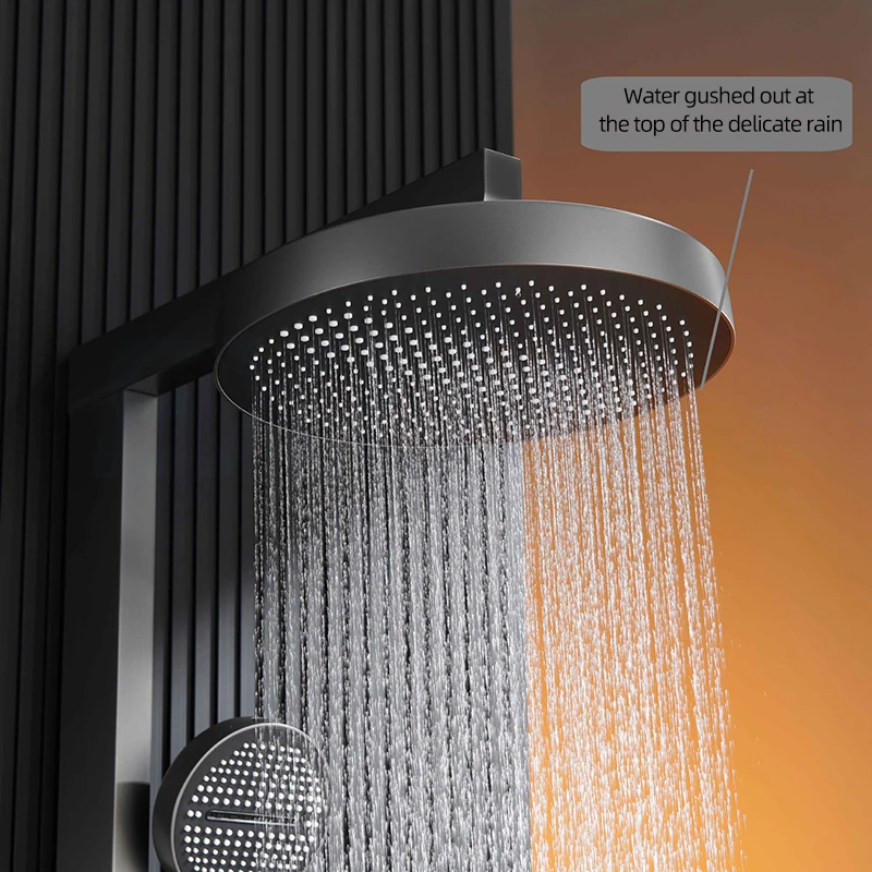 

New Shower Set For Household Pressurized Constant Temperature Bathroom Small Apartment Shower Head Cold And Hot Piano Shower Set