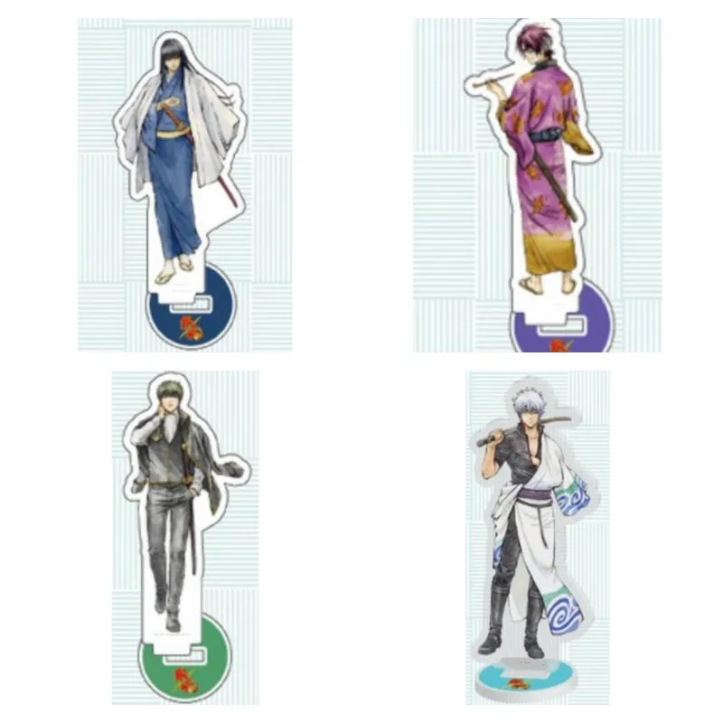 Anime GINTAMA Figure Katsura Kotarou Takasugi Shinsuke Sakata Gintoki Acrylic Stand Model Plate Desk Decor Standing Sign