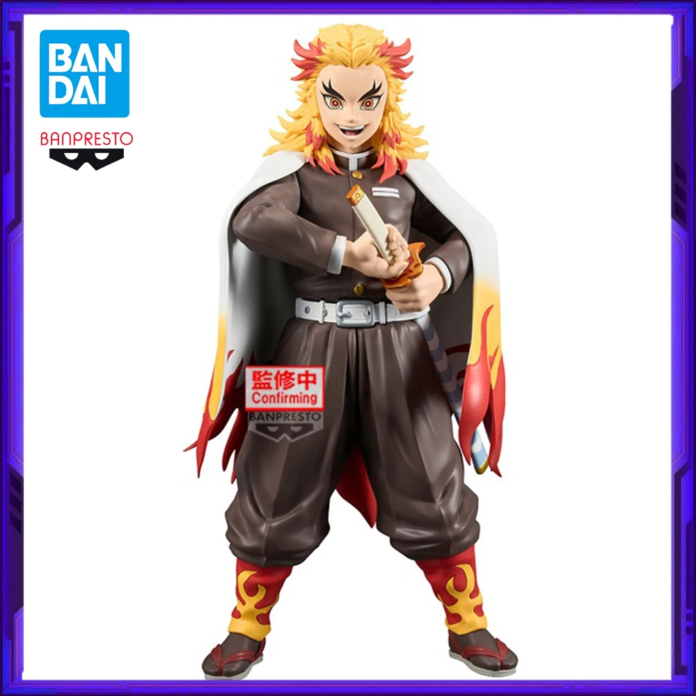 

In Stock Bandai Original Banpresto Demon Slaye Grandista Rengoku KyoujurouAnime Action Figure Model Figures Toys