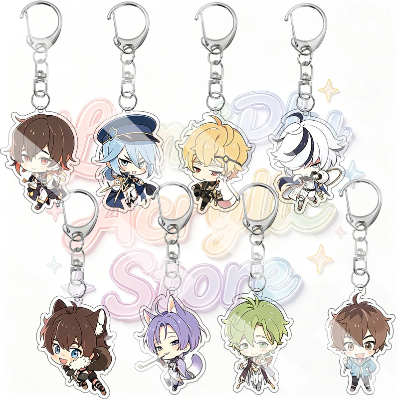 Q Version Cartoon Eden Blade Quincy Morvyn Hot Game Character Acrylic Keychain Anime Peripheral Cute Bag Pendant Decor Key Ring