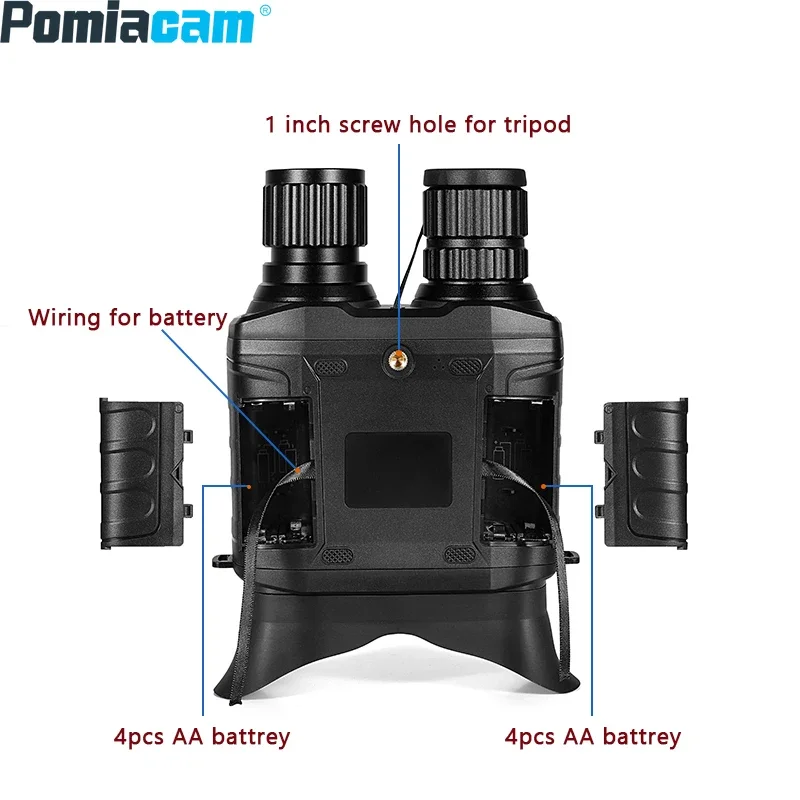 

WG550B 8MP 1080P large-screen Infrared digital night vision binoculars with adjustable USB cable focus and 300-meter visibility