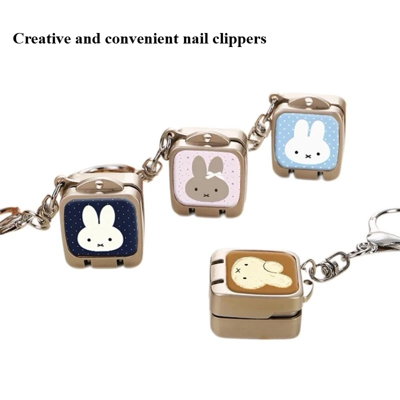 2026 NEW Rabbit Folding Mini Ultra Small Miffy Kawaii Nail Clipper Portable Nail Clipper Anti Pinch Nail Clipper Birthday Gifts