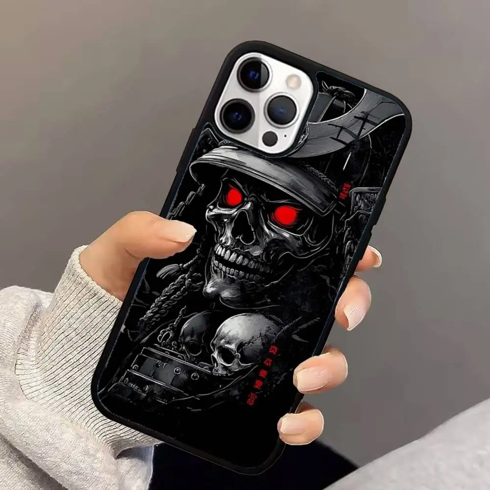 حافظة هاتف يابانية G-Ghost Face S-Samurai لهاتف iPhone 16,15,14,13,12,11,Pro,Max,Plus,Mini,Magsafe,حافظة شحن لاسلكية مغناطيسية #6
