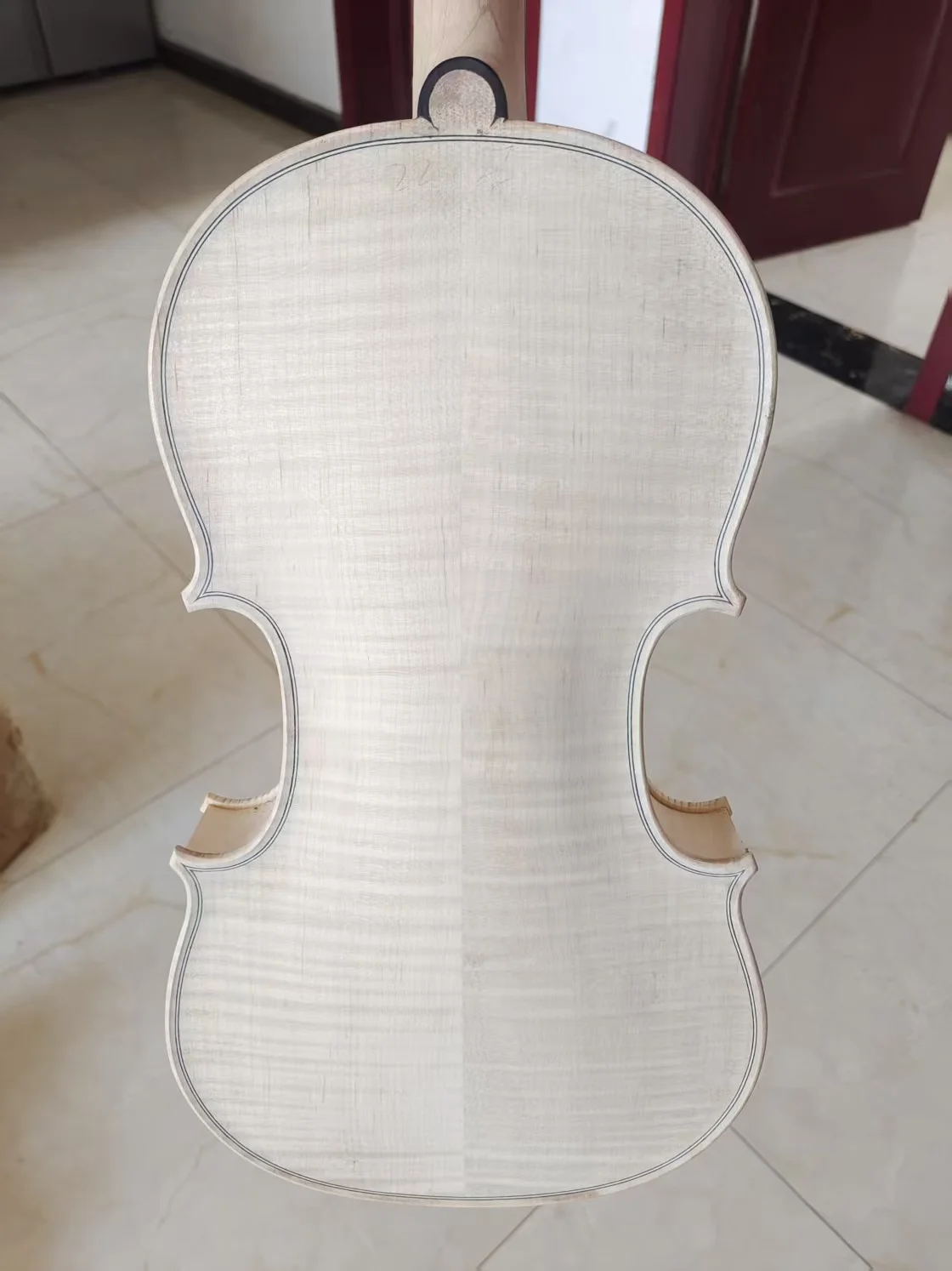 4/4 ebony flat button white embryo violin with case and bow, multiple patterns to choose from, in stock physical pictures.