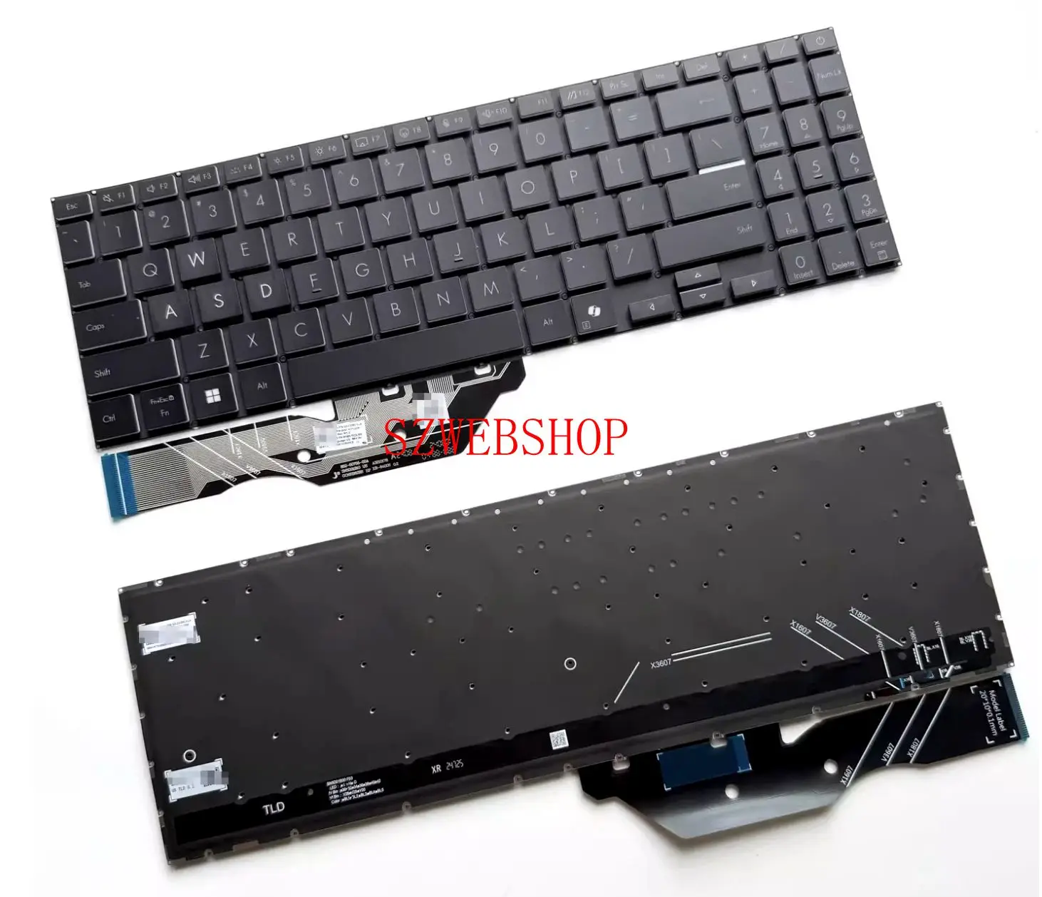 

New Laptop For Asus Pro16 2025 V3607V RTX5050 v3607v BLACK Backlit US keyboard