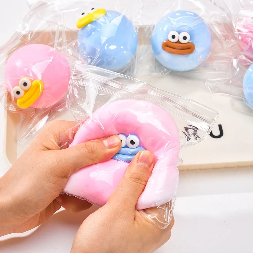 1PC Cute Monster Face Squeeze Toy, Soft Slow Rising Stress Relief Fidget Sensory Decompression Toy for All Ages