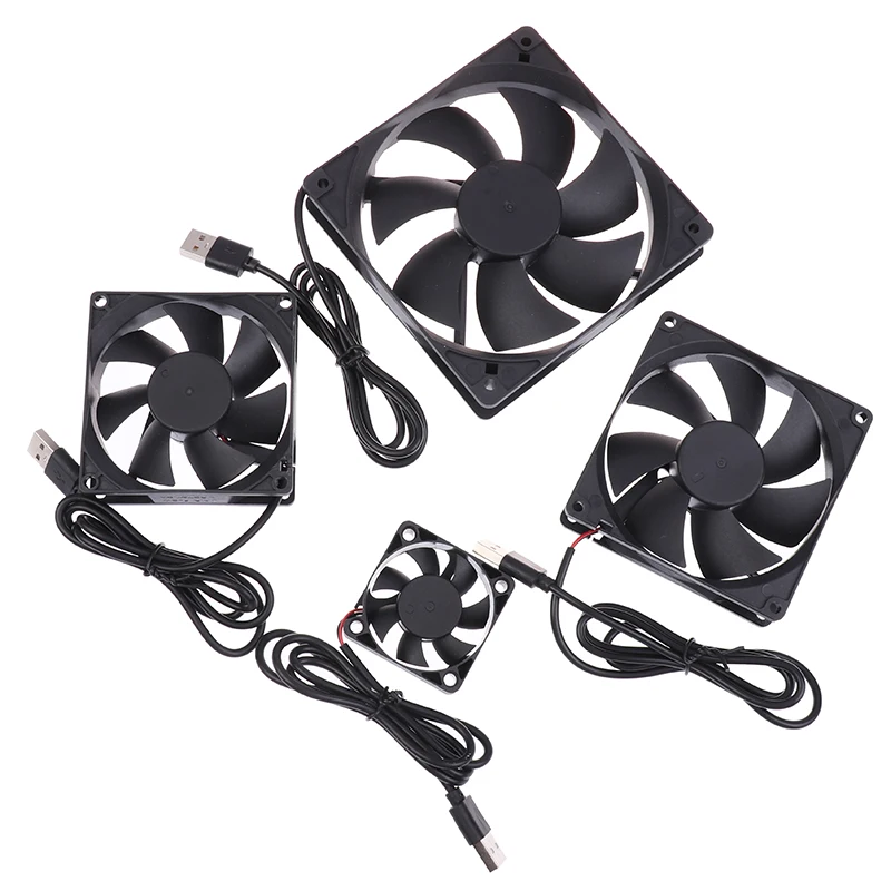 5V Brushless Cooling Fan USB Router Fan Computer Case TV Box Cooling Case 50/80/90/120mm Desktop Computer Fan DIY Cooler Fan view 3