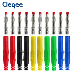 Cleqee P3013 32A aislado 4mm conector Banana para multímetro cables de prueba conector Banana tipo soldadura de seguridad eléctrico DIY 1000V