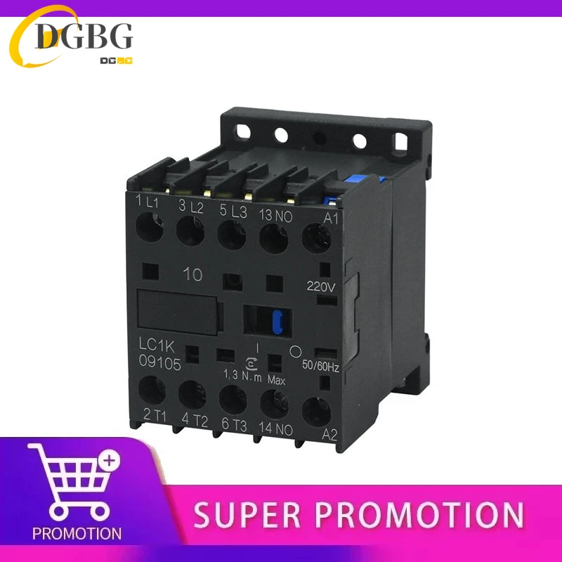 Mini AC Contactor Mechanical Interlocking CJX2-K Series  K1210 K1201 K1610 220V 6A 12A 16A Gangbei
