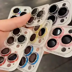 Shine Diamond Camera Objektiv Beschützer für iPhone, helles Glas, Mädchenkamera, Mode, 12, 15, 14 Pro, Max, 2-3 PCs 12 Hauptverkäufe Boi Camera Eye - №7