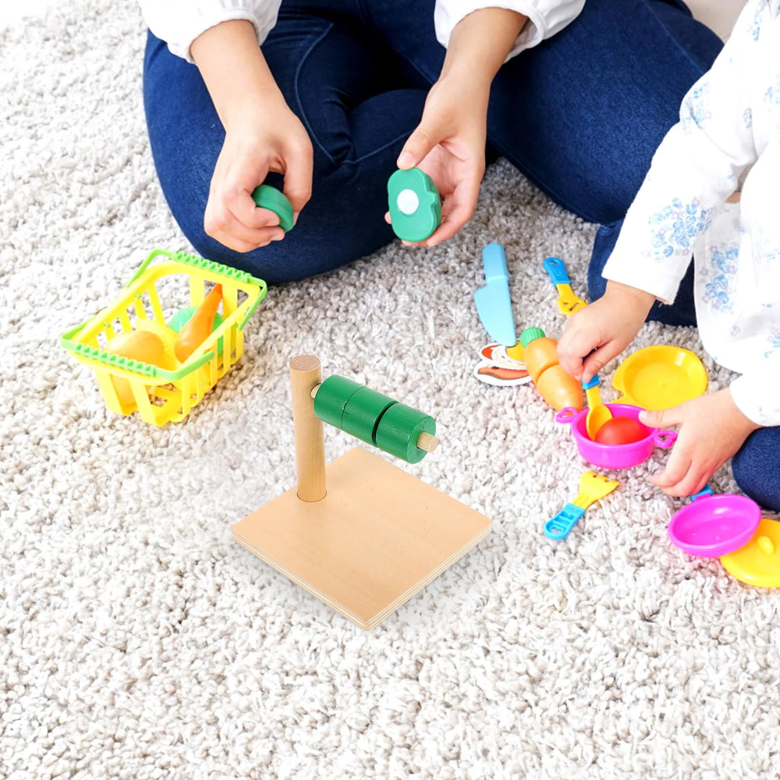 

Montessori Discs on Horizontal Wood Educational Durable Safe Children -on Learning Interactive Gift