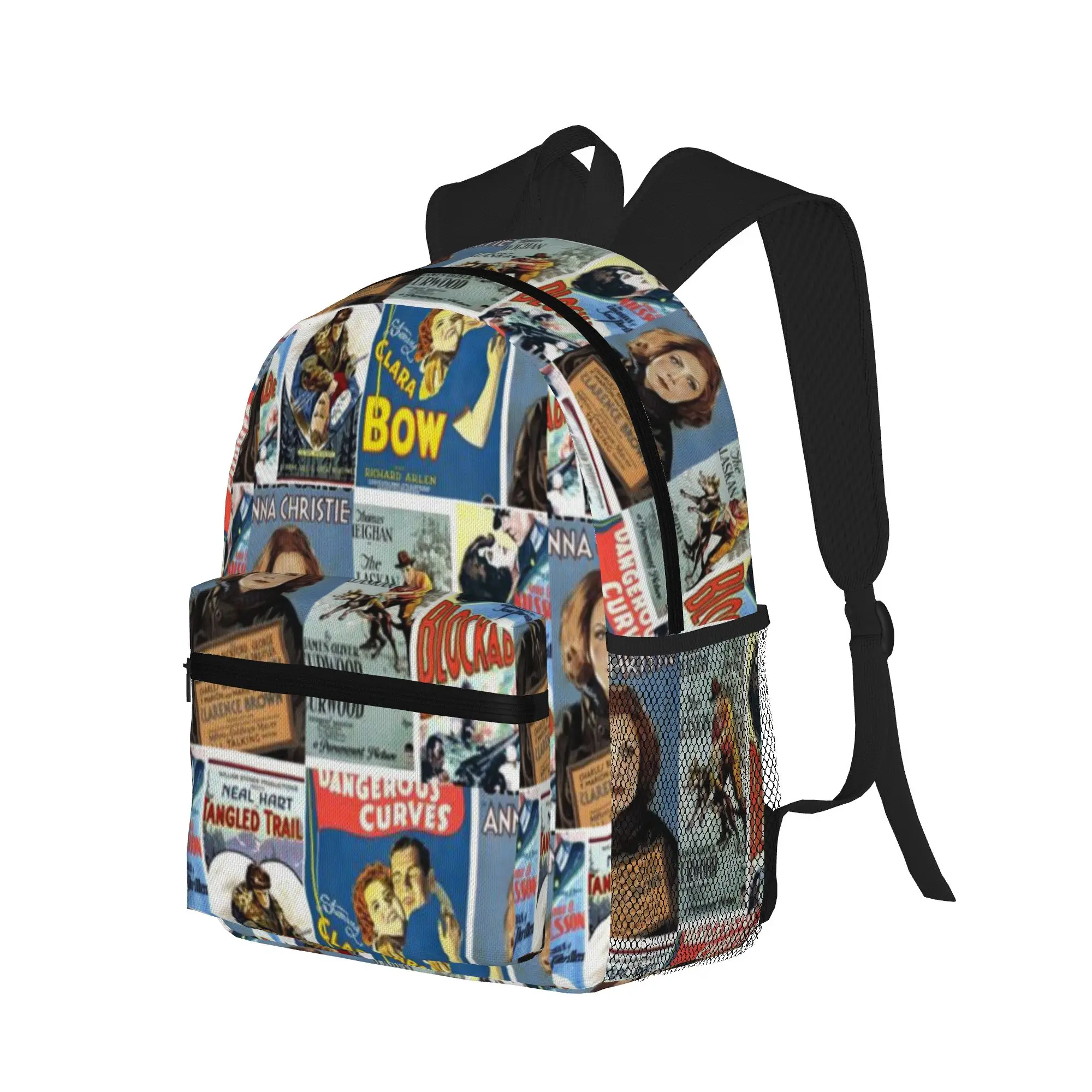 Vintage Movies Picture Montage  20  Casual Backpack for Students and Adults Bags