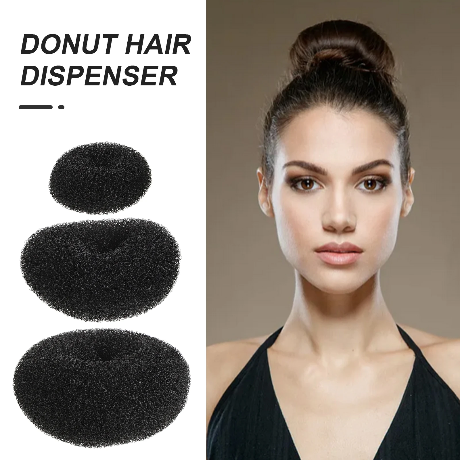 

3pcs Soft Donuts For Buns Material Bun Easy to Use Long Hair Donut Hair Accessories Bun Foam Donut Sweet Style