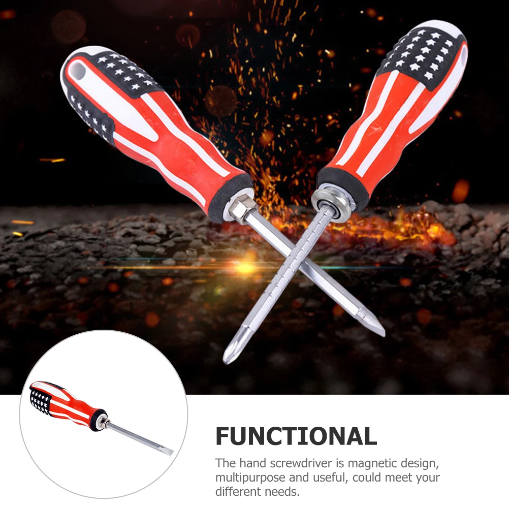 

Magnetic Screwdriver Flat Head Cross Tip Removable Angled Detachable Portable H Tool Multi Function Safe Sturdy Lightweight