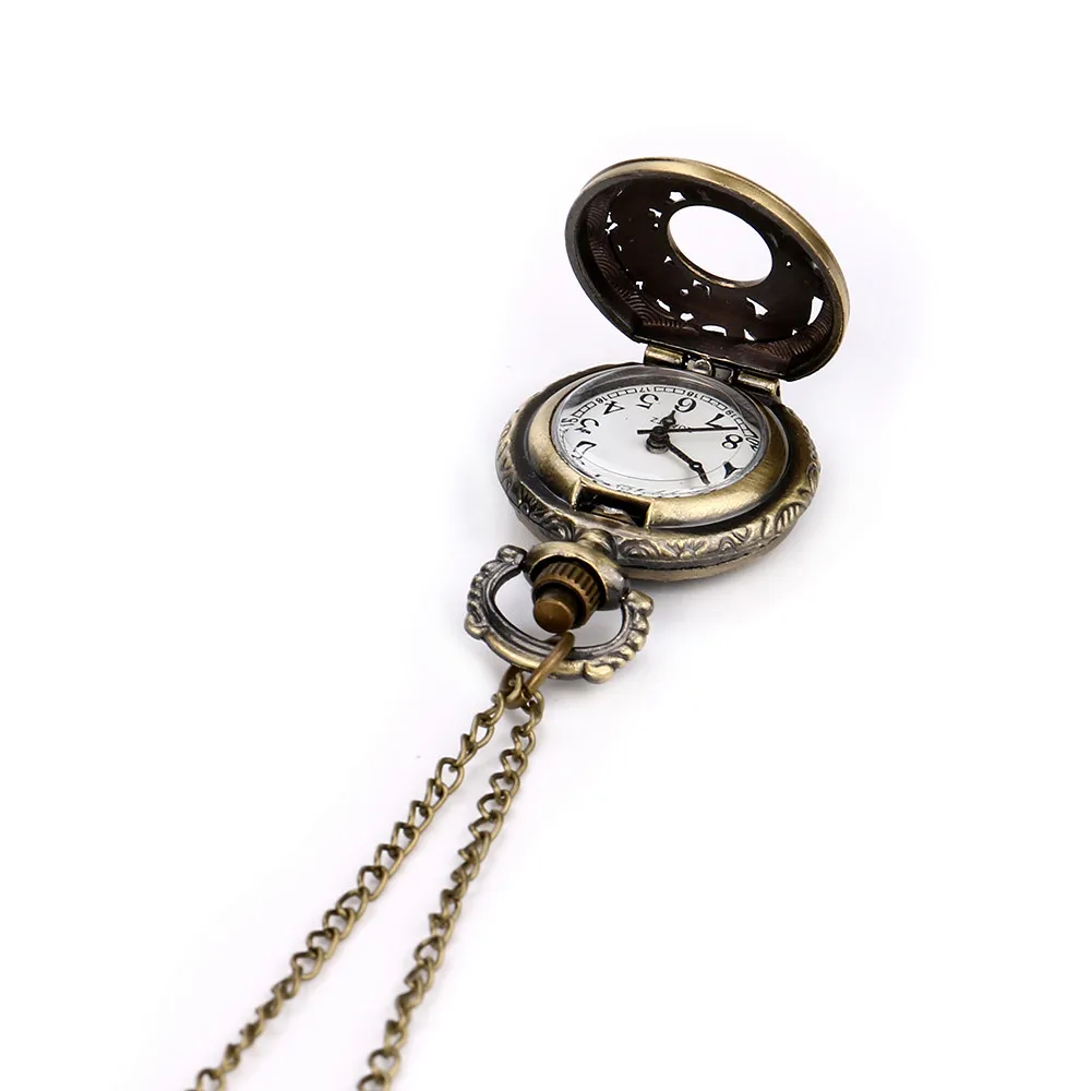 Necklace Pocket Watch Vintage Quartz Watch Exquisite Pendant Accessory Watch Steampunk Retro Pocket Clock Gifts For Men