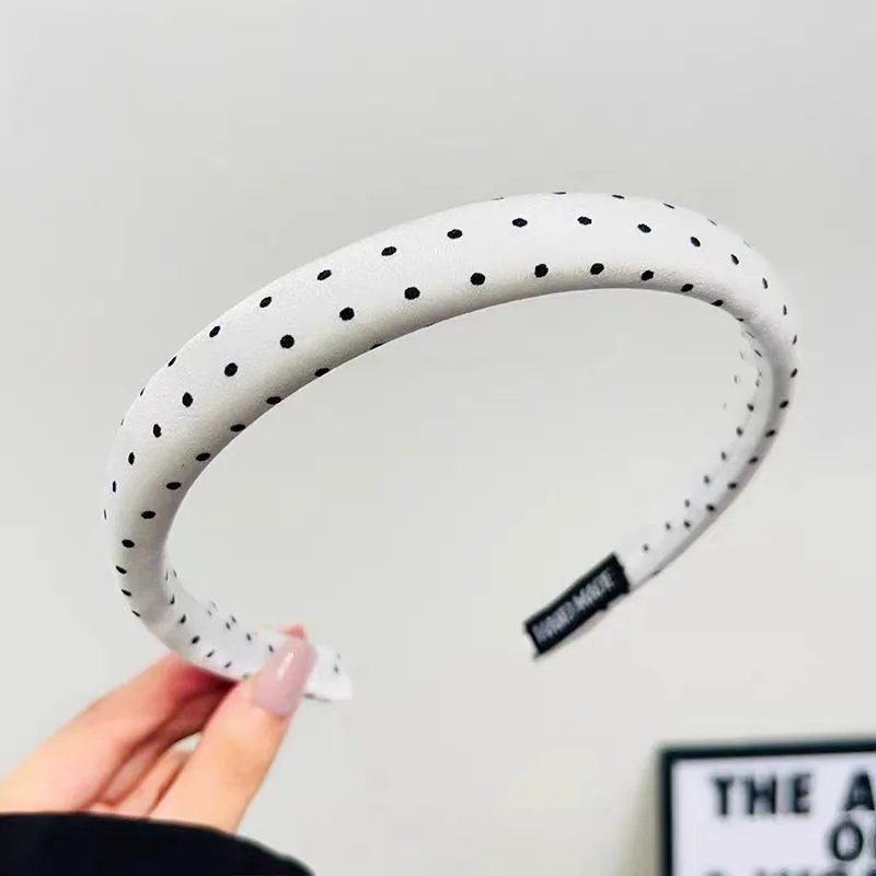 1/4 Stück Einfaches Schwarz-Weißes Gepunktetes Breites Haarband für Frauen, Elegantes Haarband für den Alltag, Modisches Haarband für Mädchen zum Gesichtwaschen – Detail 9