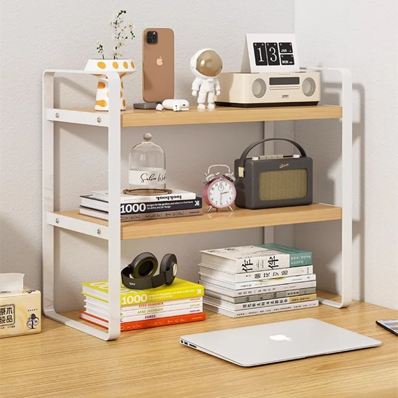 Desk Shelf Organizer for Books and Students Supplies Multifunctional Storage Rack for Home Office