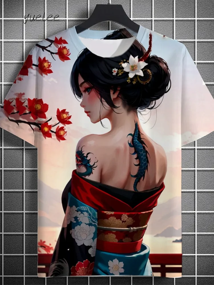 

New 3D Cartoon Printed T-Shirt Men's Summer Outdoor Men's Tops Fashion Round Neck Men's T-Shirt Oversized Men's Short Sleeve Tee