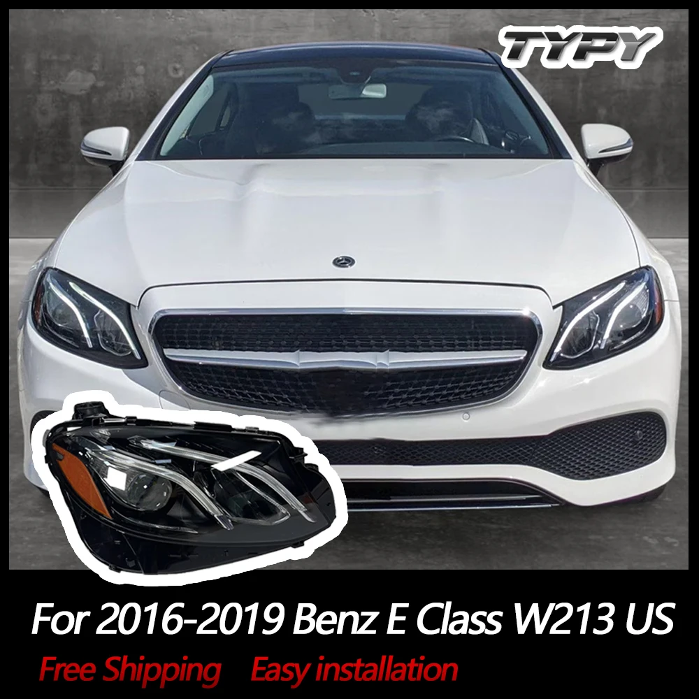 TYPY New LED Headlight Upgrade Modified Full Head Lamp For Benz E Class W213 US 2016-2019 Turn Signals Daytime Running Lights