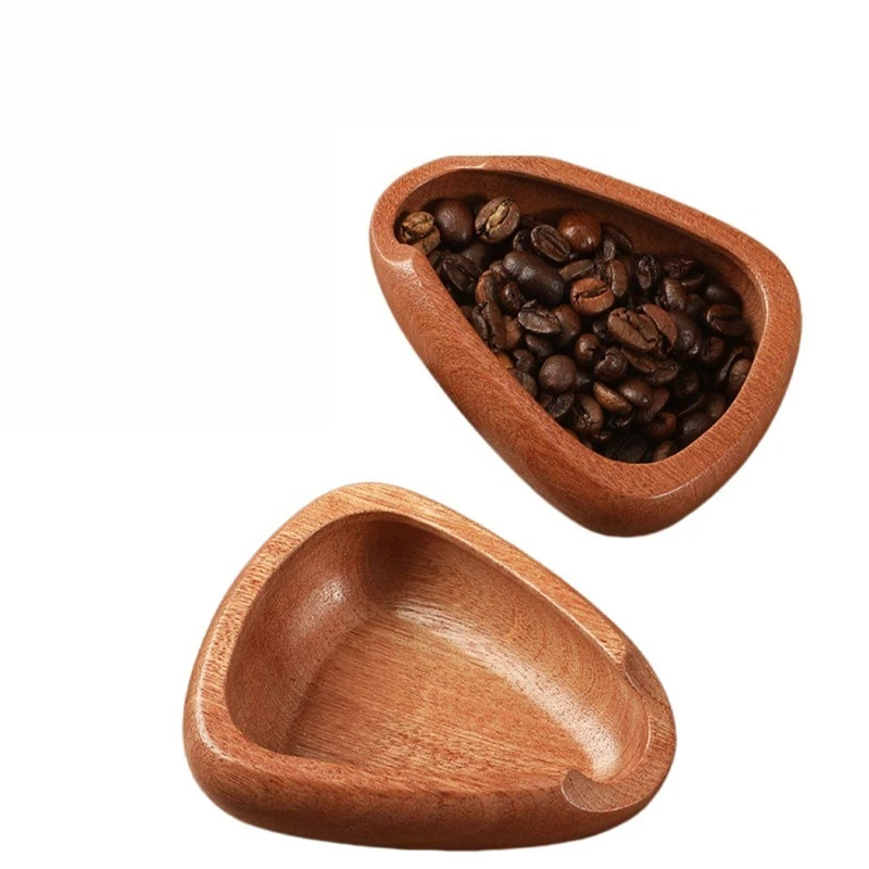 Sandblasted Billy Wood Coffee Bean Dosing Tray for Scale, Hand Drip Coffee Tool, Simple Household Use