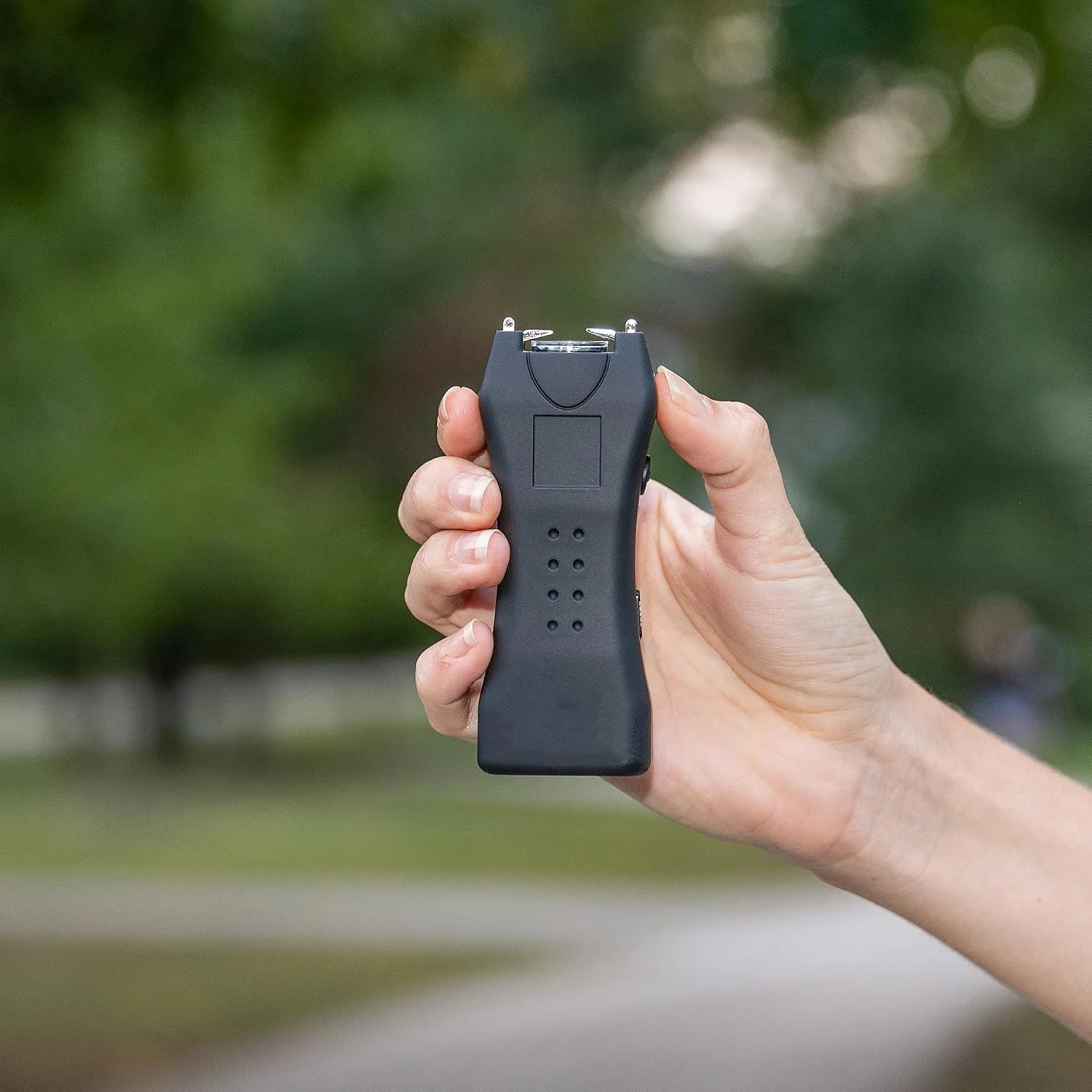 Mini linterna defensiva, recargable, con LED para emergencias, camping, senderismo