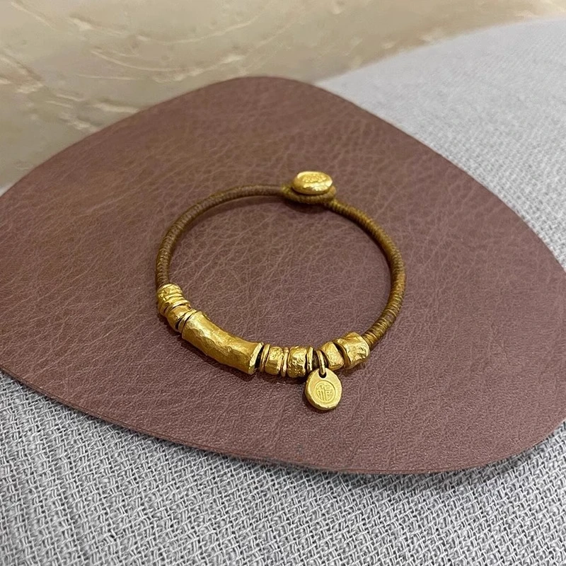 

2025 New Gold Color Fu Brand Bracelet Wrapped and Broken Gold Transferring Jewelry for Girlfriend Gifts