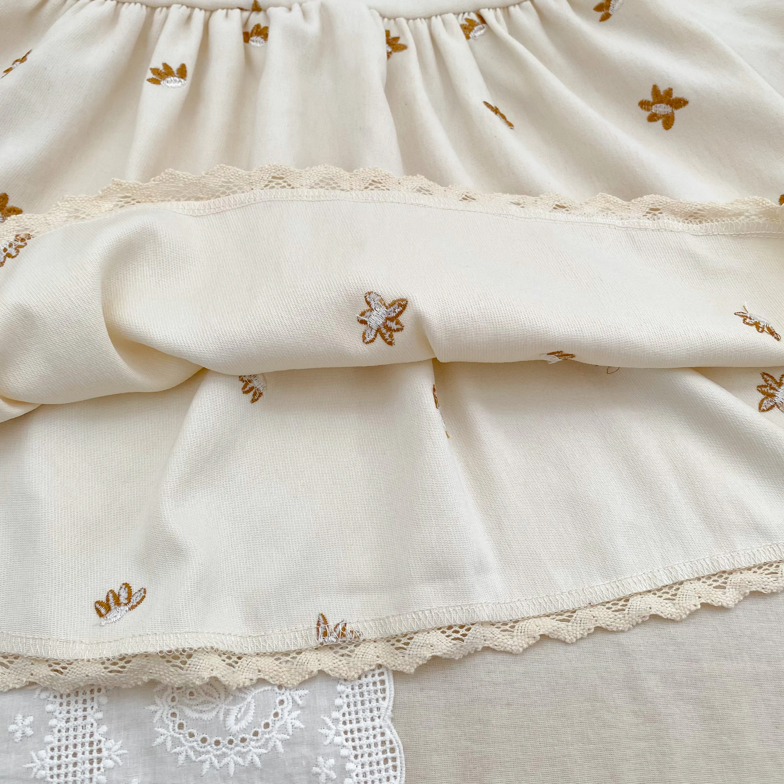 2026 Baby-Mädchen-Kleid mit langen Ärmeln, koreanischer Stil, Kragen, Spitze, Blumenstickerei, Baumwolle, Kleinkind-Prinzessinnenkleid, Herbst-Kinderkleidung – Detail 12