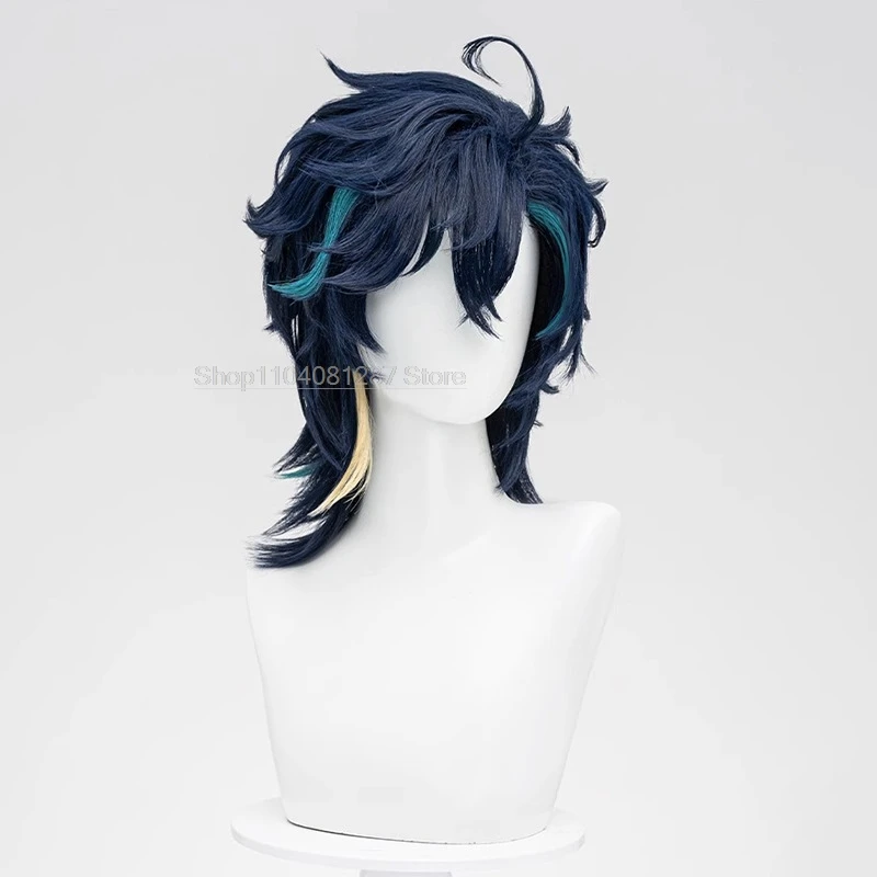 IN STOCK Cosplay Kinich Wig Game Genshin Impact Wig Men 45cm Short Hair Natlan Kinich Cosplay Free Cap Halloween