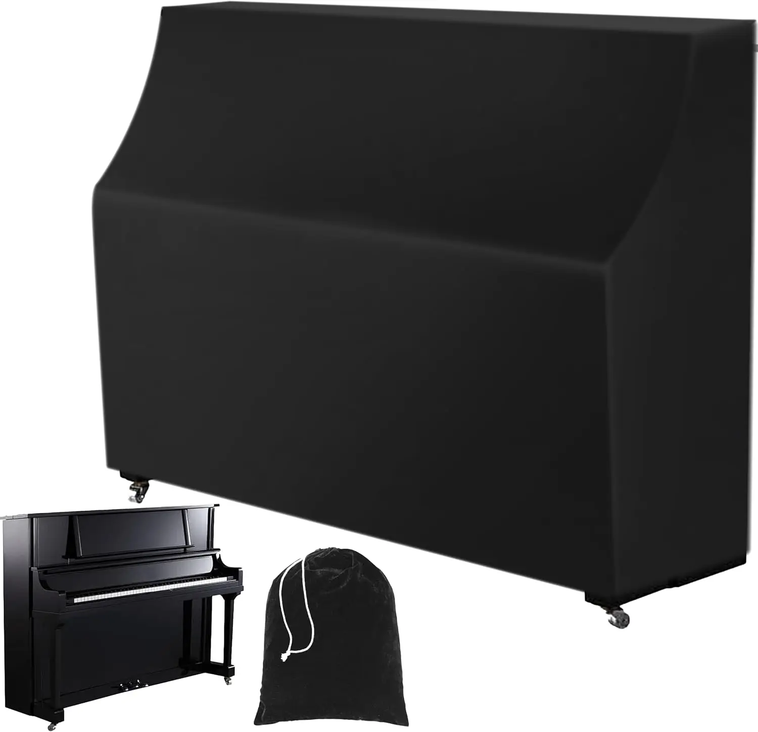 

Прочный эластичный чехол для пианино с эластичным шнуром и фиксатором для защиты от пыли