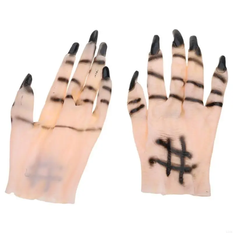 Rubber Spooky Ghosty Hand Mitten Winter Halloween Cosplay Party Necessary Y166