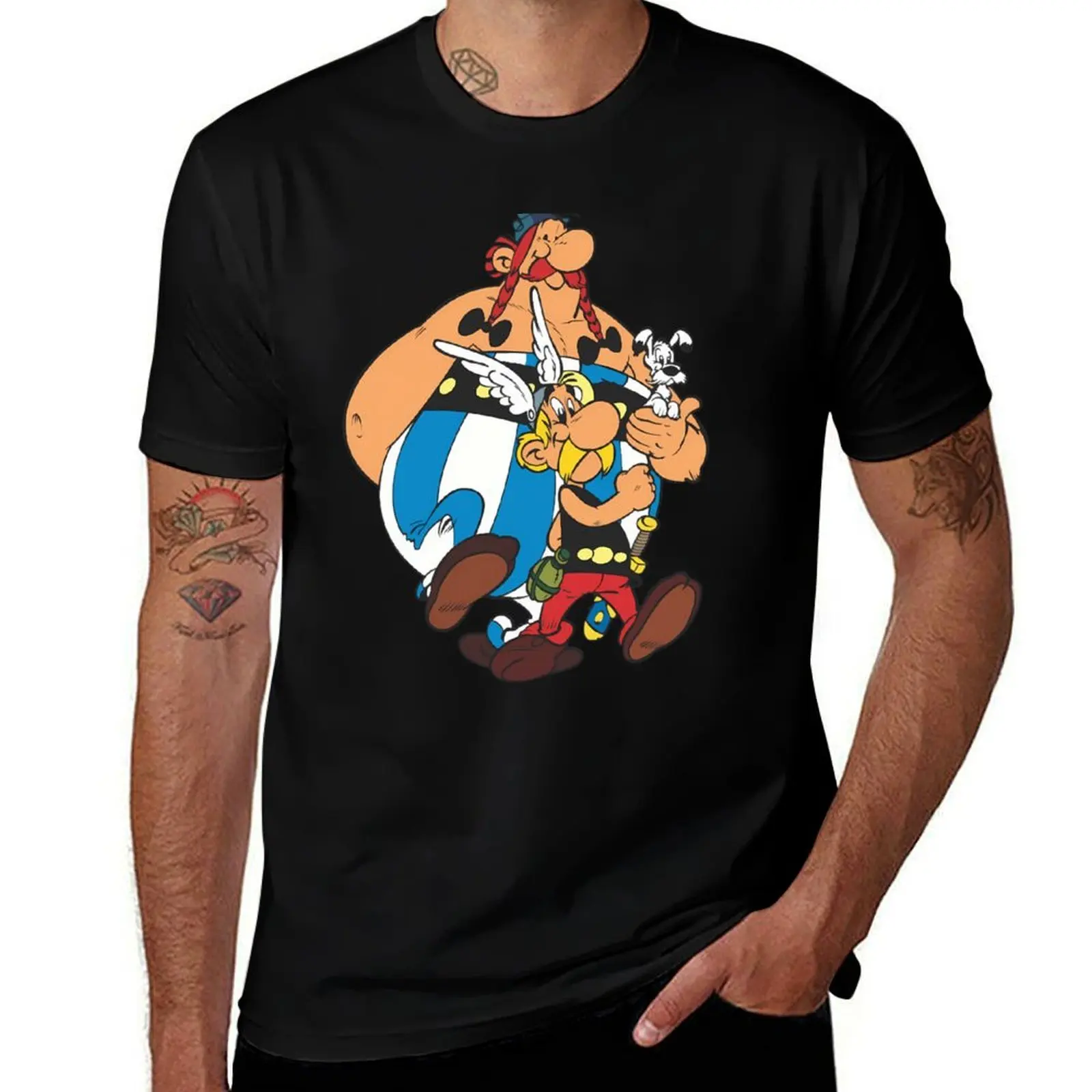 

Asterix And Obelix Logo T-Shirt t shirts for man cotton soft man t shirts for men man graphic t shirt T-Shirt