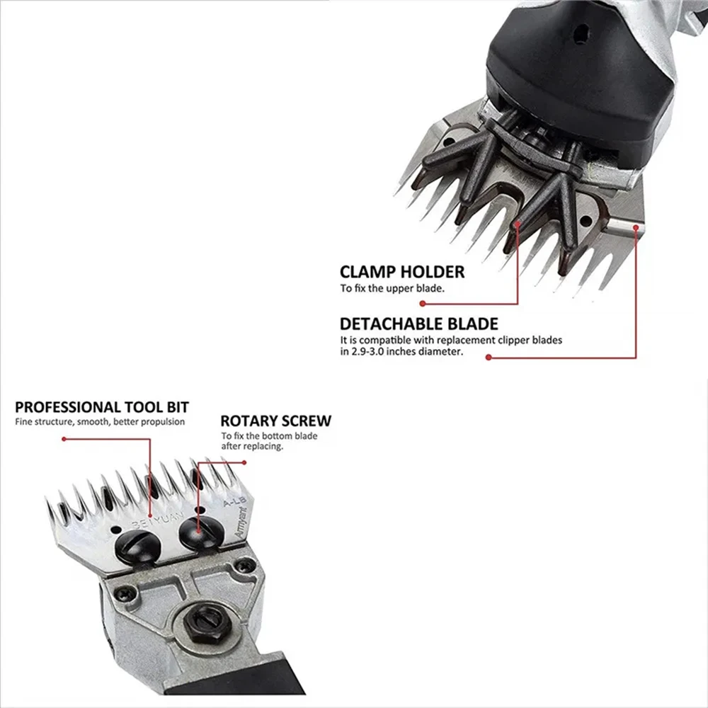 2500W 6 Gears Speed Electric Sheep Goat Shearing Machine 220V Trimmer Tool Wool Scissor Cut Machine With Box 13 Teeth Clippe