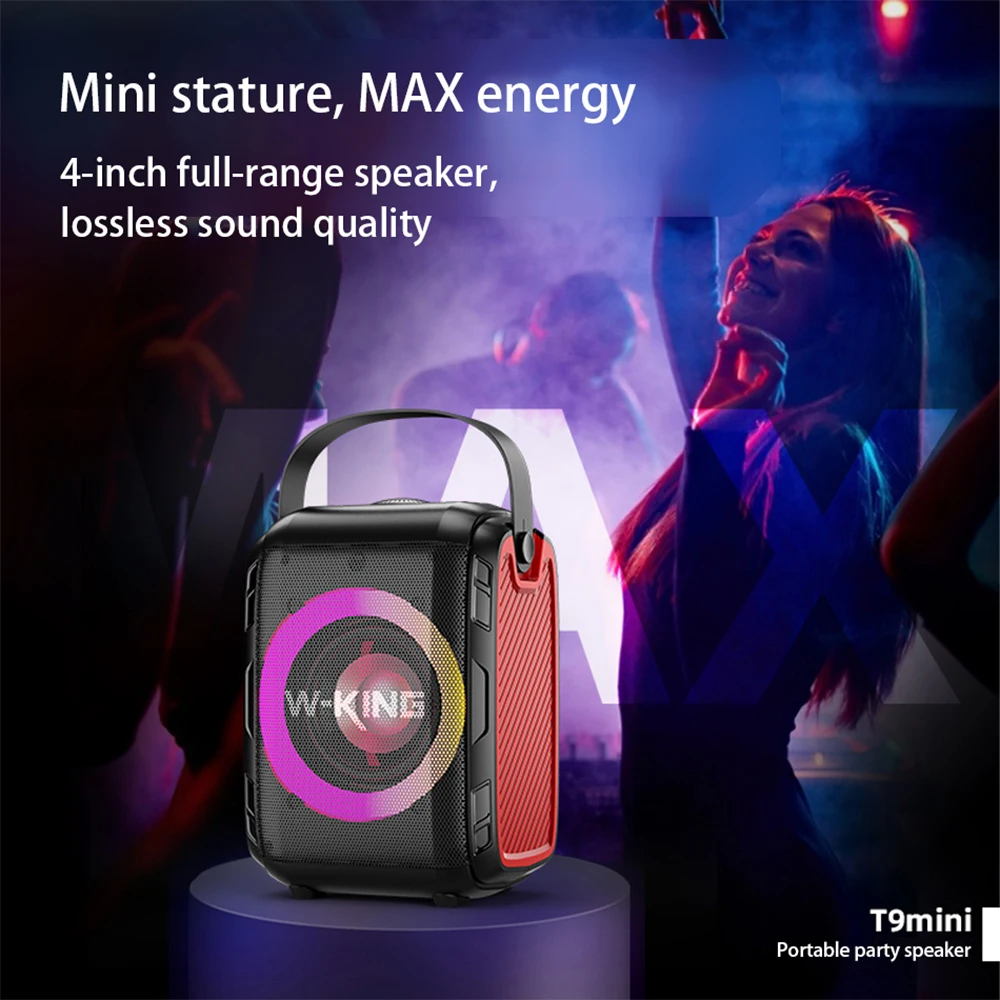 

PHONEPACE T9mini Wireless Speaker HIFI Stereo Subwoofer Karaoke System Large Powerful Square Portable Column Sound Box